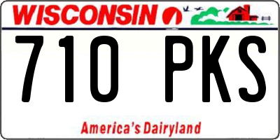 WI license plate 710PKS