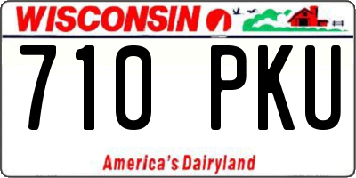 WI license plate 710PKU
