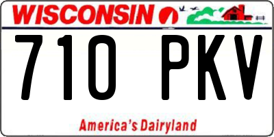 WI license plate 710PKV