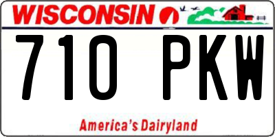 WI license plate 710PKW
