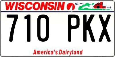 WI license plate 710PKX