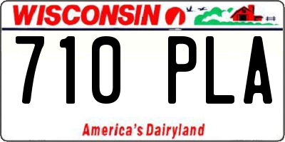 WI license plate 710PLA