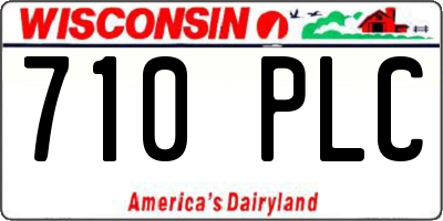 WI license plate 710PLC