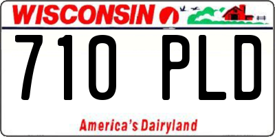 WI license plate 710PLD
