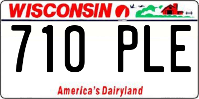WI license plate 710PLE