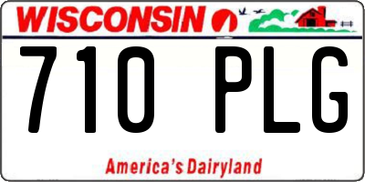 WI license plate 710PLG