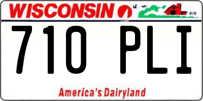 WI license plate 710PLI