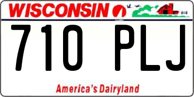 WI license plate 710PLJ