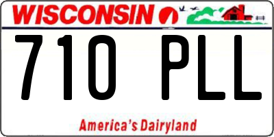 WI license plate 710PLL
