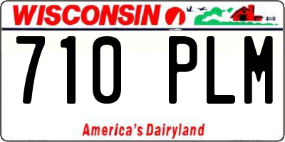 WI license plate 710PLM