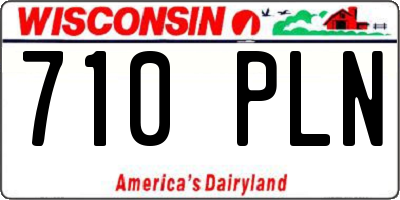 WI license plate 710PLN