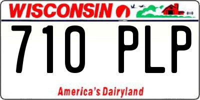 WI license plate 710PLP