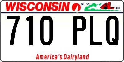 WI license plate 710PLQ