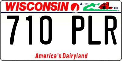 WI license plate 710PLR
