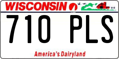WI license plate 710PLS