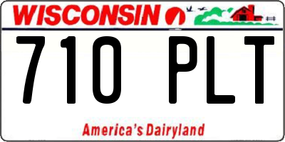 WI license plate 710PLT