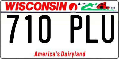 WI license plate 710PLU