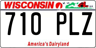 WI license plate 710PLZ