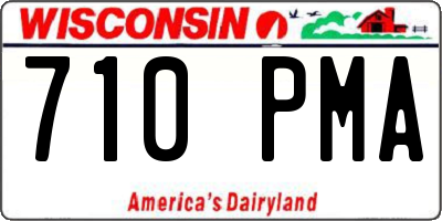 WI license plate 710PMA