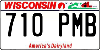 WI license plate 710PMB