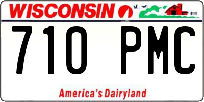 WI license plate 710PMC