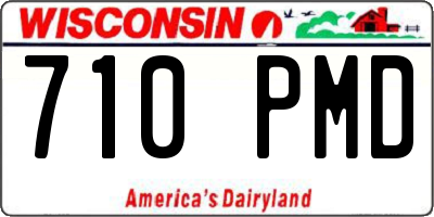 WI license plate 710PMD