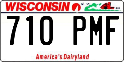 WI license plate 710PMF