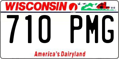 WI license plate 710PMG