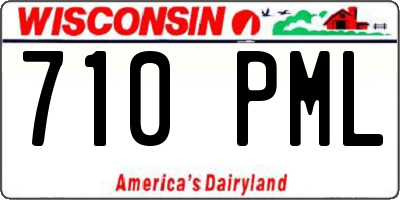 WI license plate 710PML