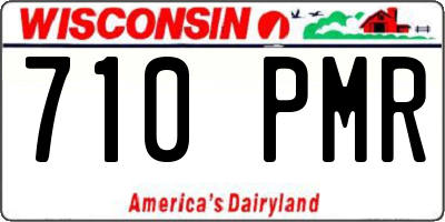 WI license plate 710PMR