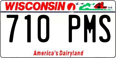 WI license plate 710PMS