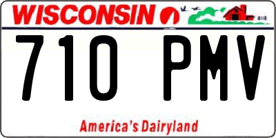 WI license plate 710PMV