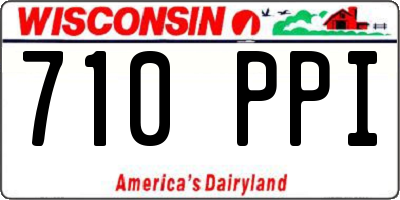 WI license plate 710PPI