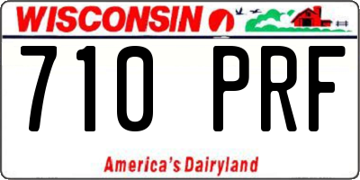 WI license plate 710PRF