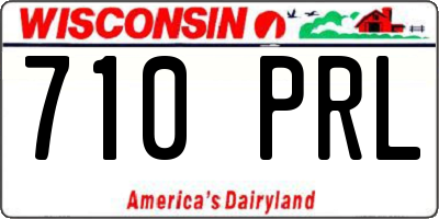 WI license plate 710PRL