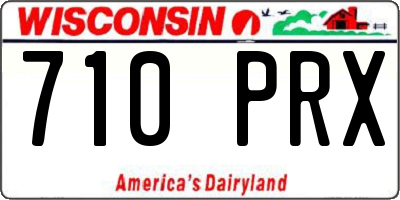 WI license plate 710PRX