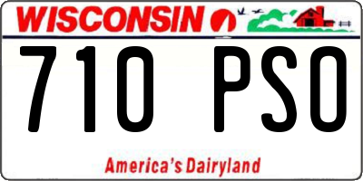 WI license plate 710PSO