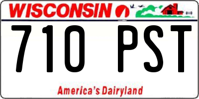 WI license plate 710PST