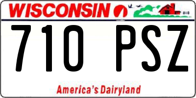 WI license plate 710PSZ