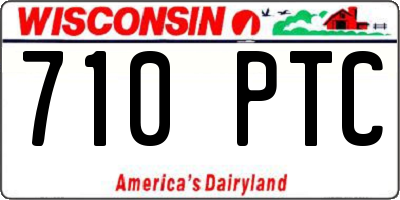WI license plate 710PTC