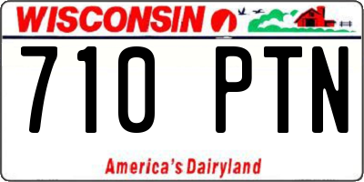 WI license plate 710PTN