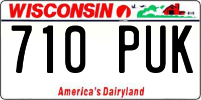 WI license plate 710PUK