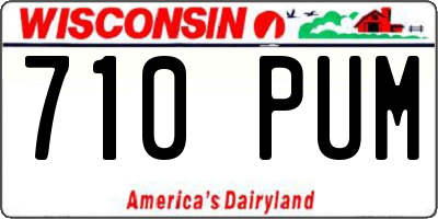 WI license plate 710PUM