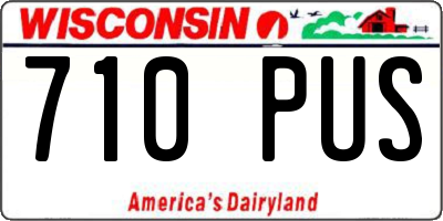 WI license plate 710PUS