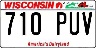 WI license plate 710PUV