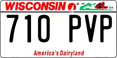 WI license plate 710PVP