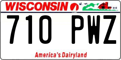 WI license plate 710PWZ