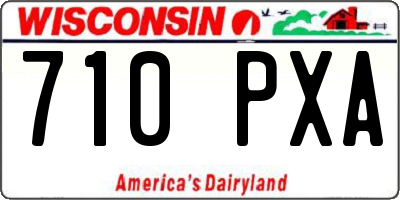 WI license plate 710PXA