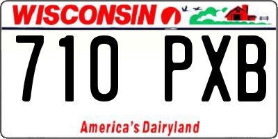 WI license plate 710PXB