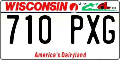 WI license plate 710PXG